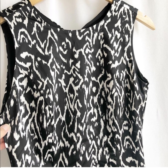 Zara basic black & white print shift dress - Picture 2 of 5